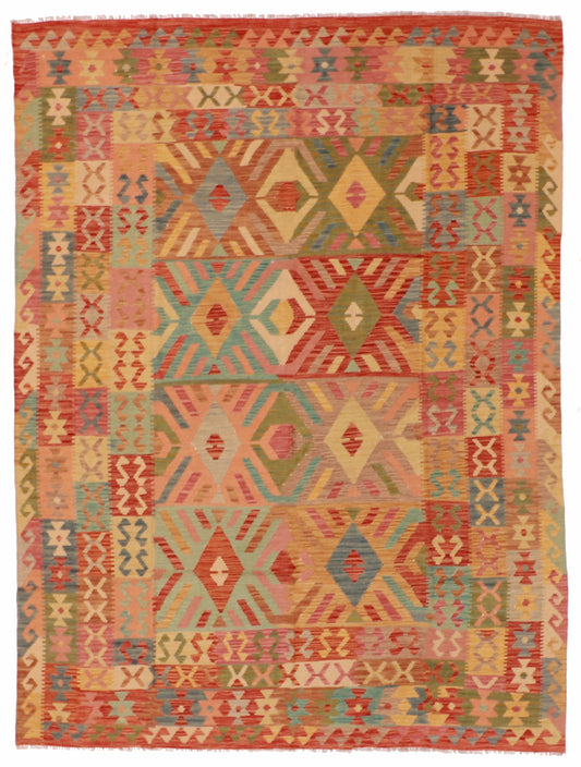 6x9 - Kilim Wool All Over Rectangle - Hand Knotted Rug