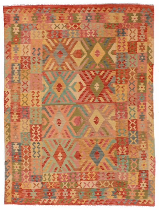 6x9 - Kilim Wool All Over Rectangle - Hand Knotted Rug