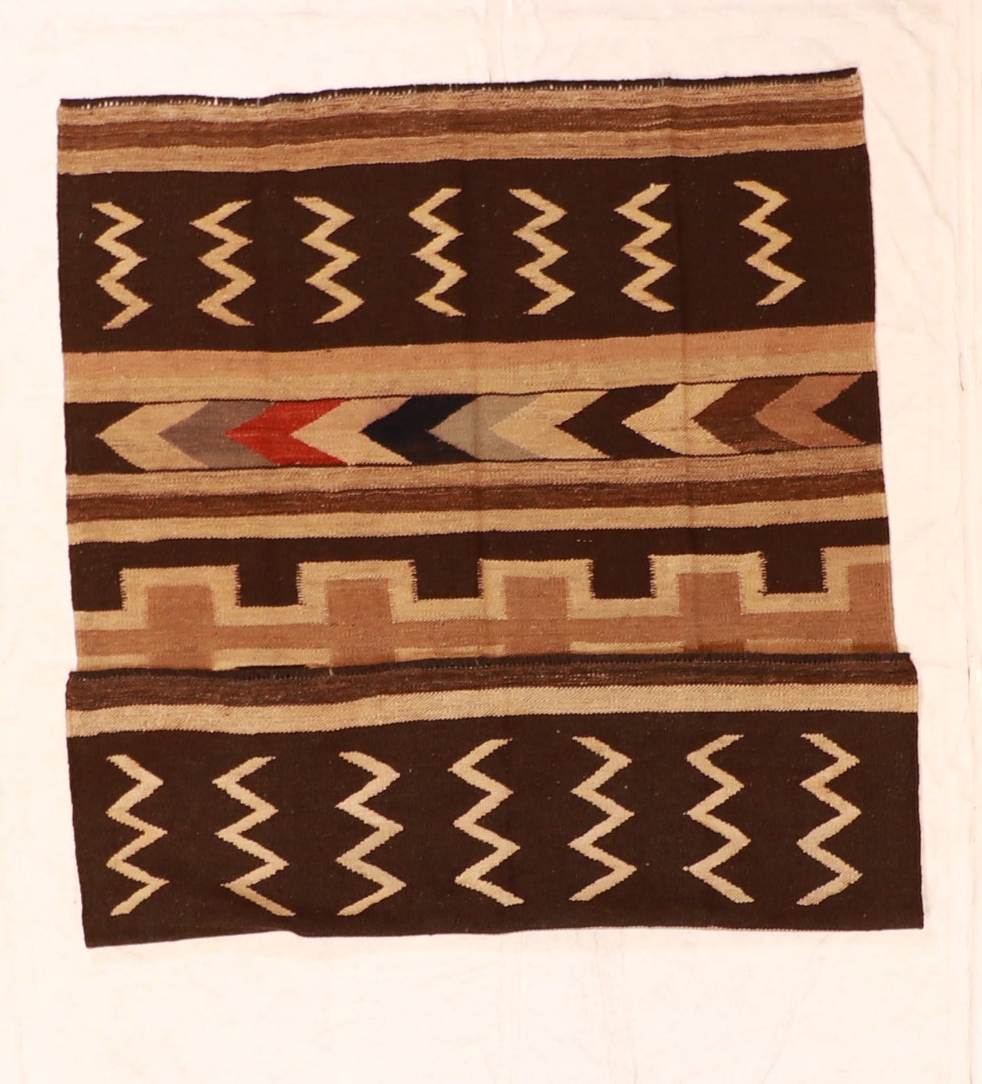 5x7 - Kilim Fine/Wool Geometric Rectangle - Hand Knotted Rug