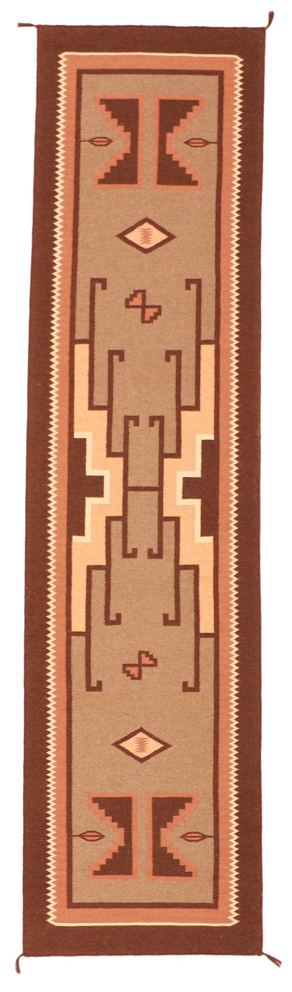 Runner - Navajo Fine Wool Geometric Rectangle - Hand Knotted Rug