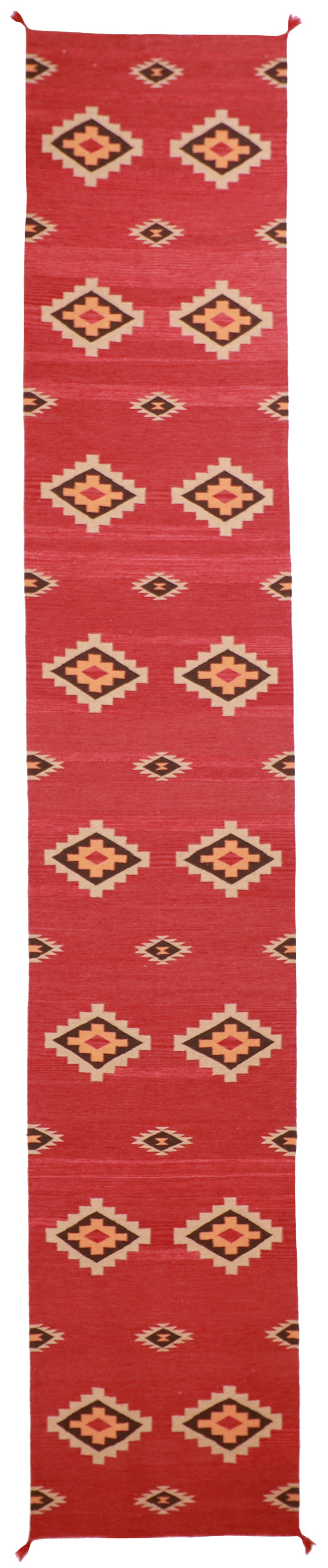 Runner- Kilim Navajo Rectangle - Hand Knotted Rug — 61602