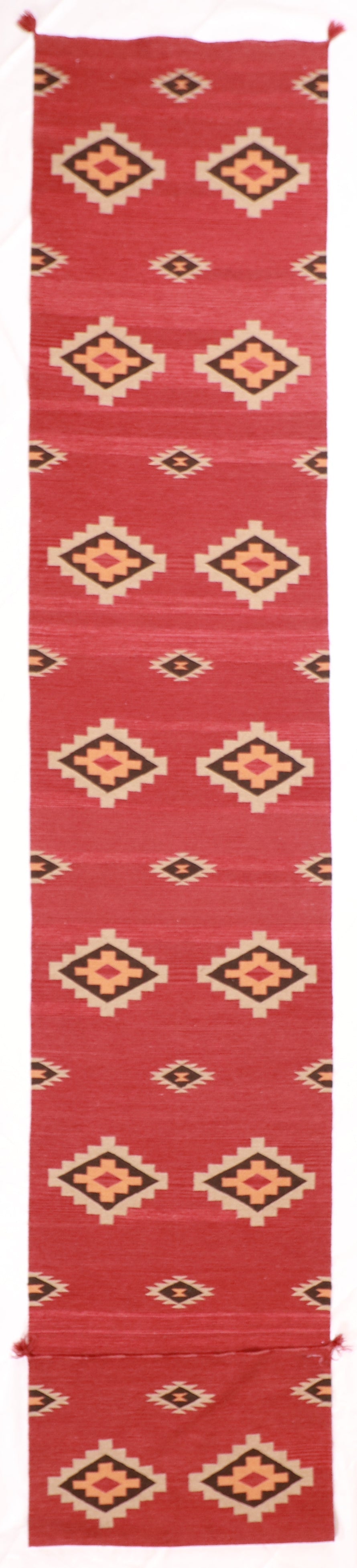 Runner- Kilim Navajo Rectangle - Hand Knotted Rug — 61602