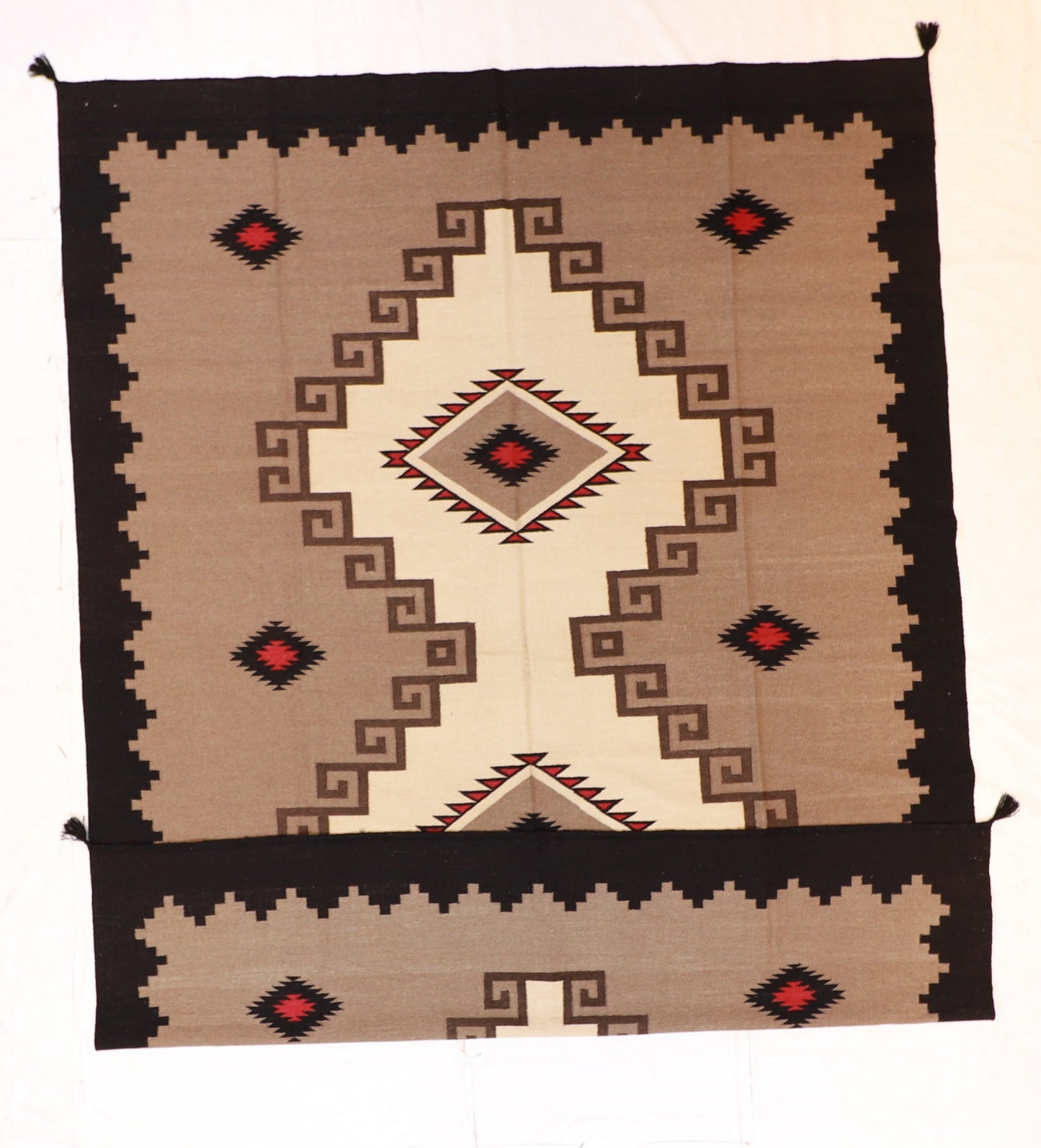 9x12 - Navajo Fine/Wool Geometric Rectangle - Hand Knotted Rug