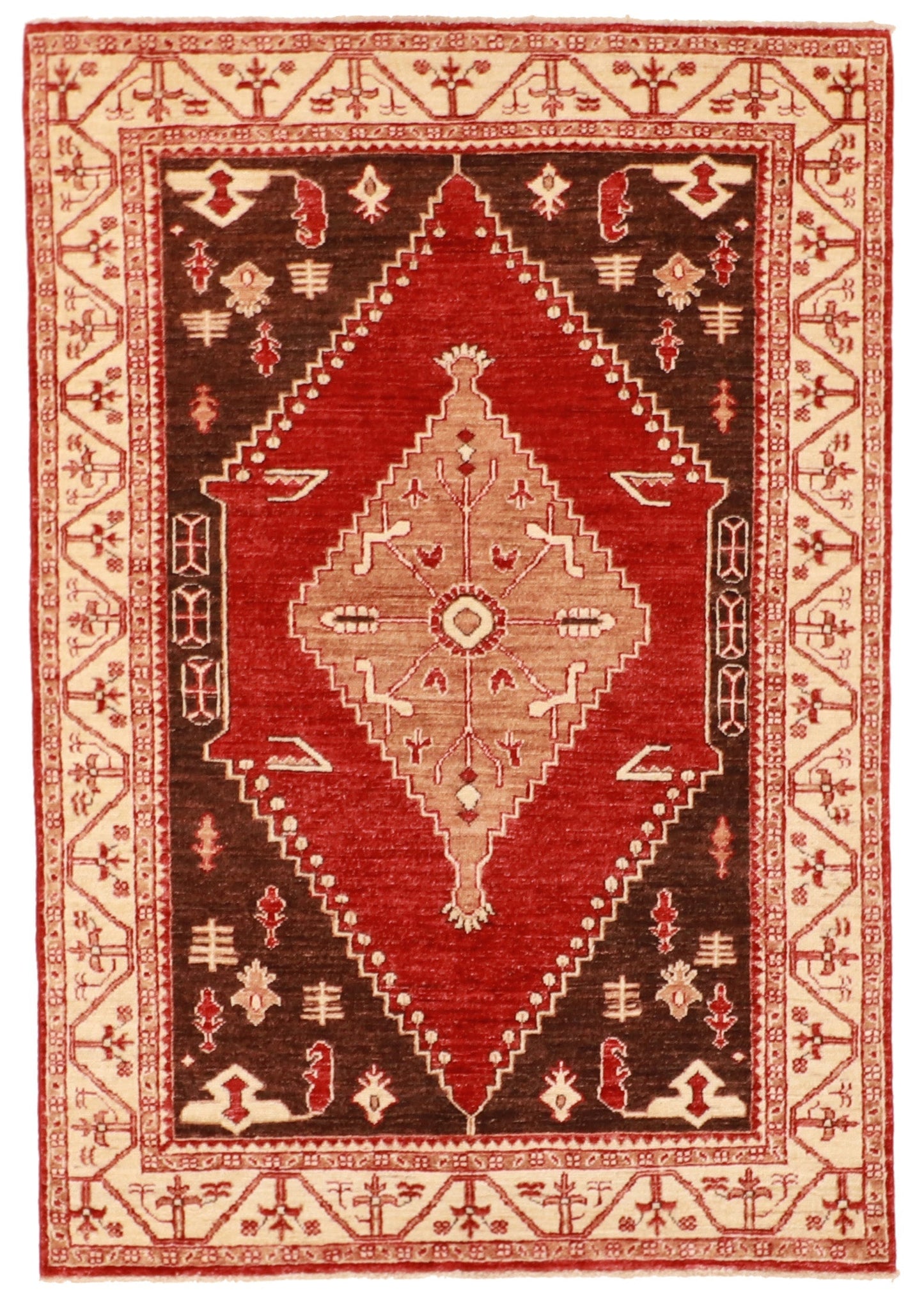 4x6 - Heriz Fine/Wool All Over Rectangle - Hand Knotted Rug