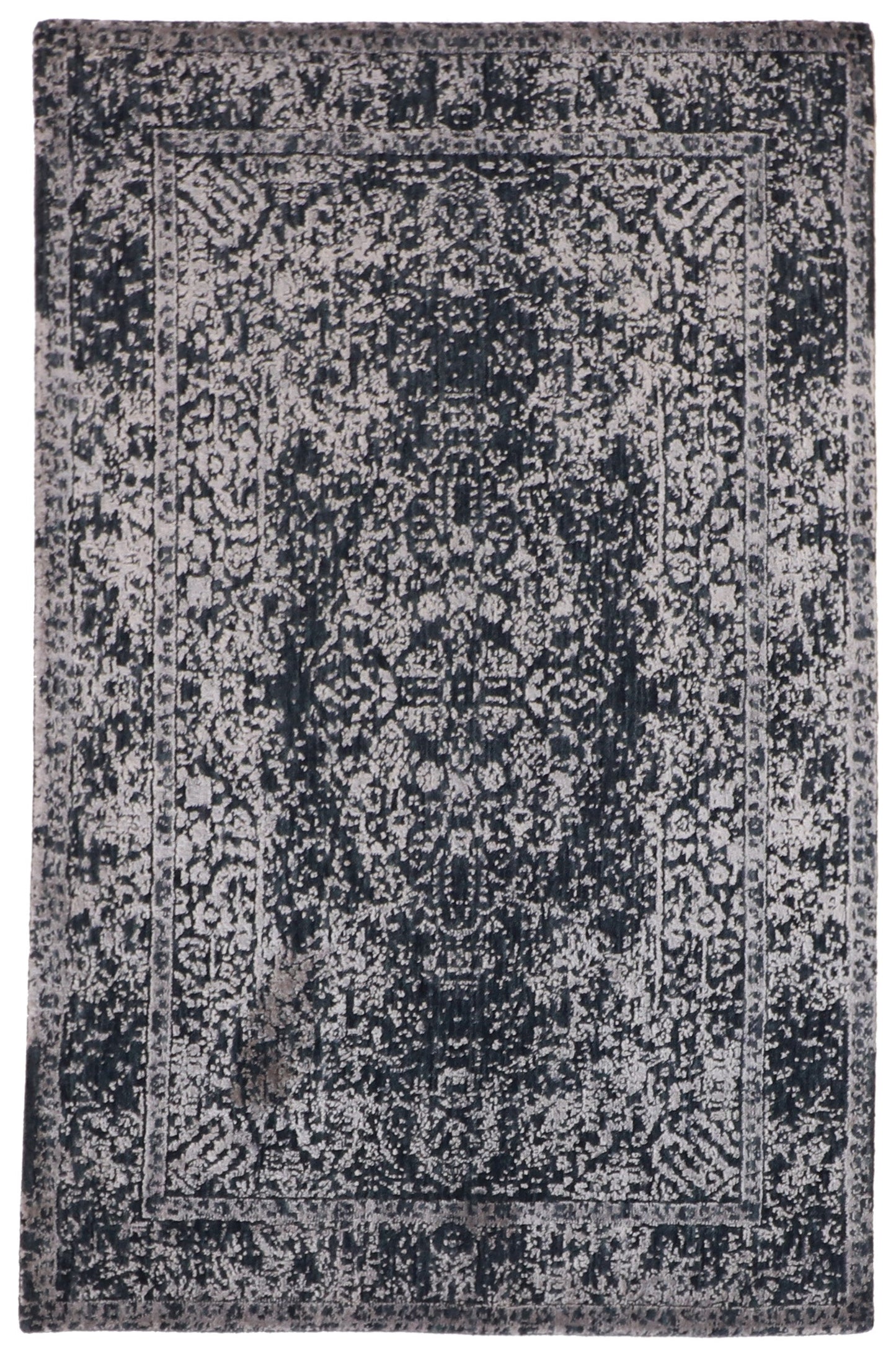 4x6 - Modern Silk/Wool All Over Rectangle - Hand Knotted Rug