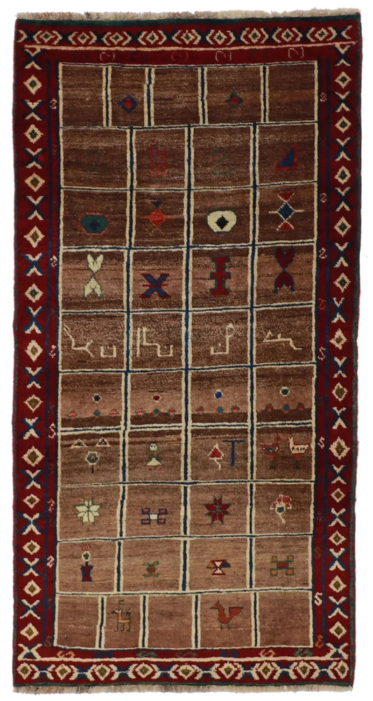 4x6 - Gabbeh Fine/Wool All Over Rectangle - Hand Knotted Rug — 61802