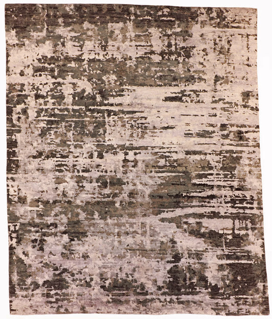 8x10 - Modern Silk/Wool All Over Rectangle - Hand Knotted Rug — 62014