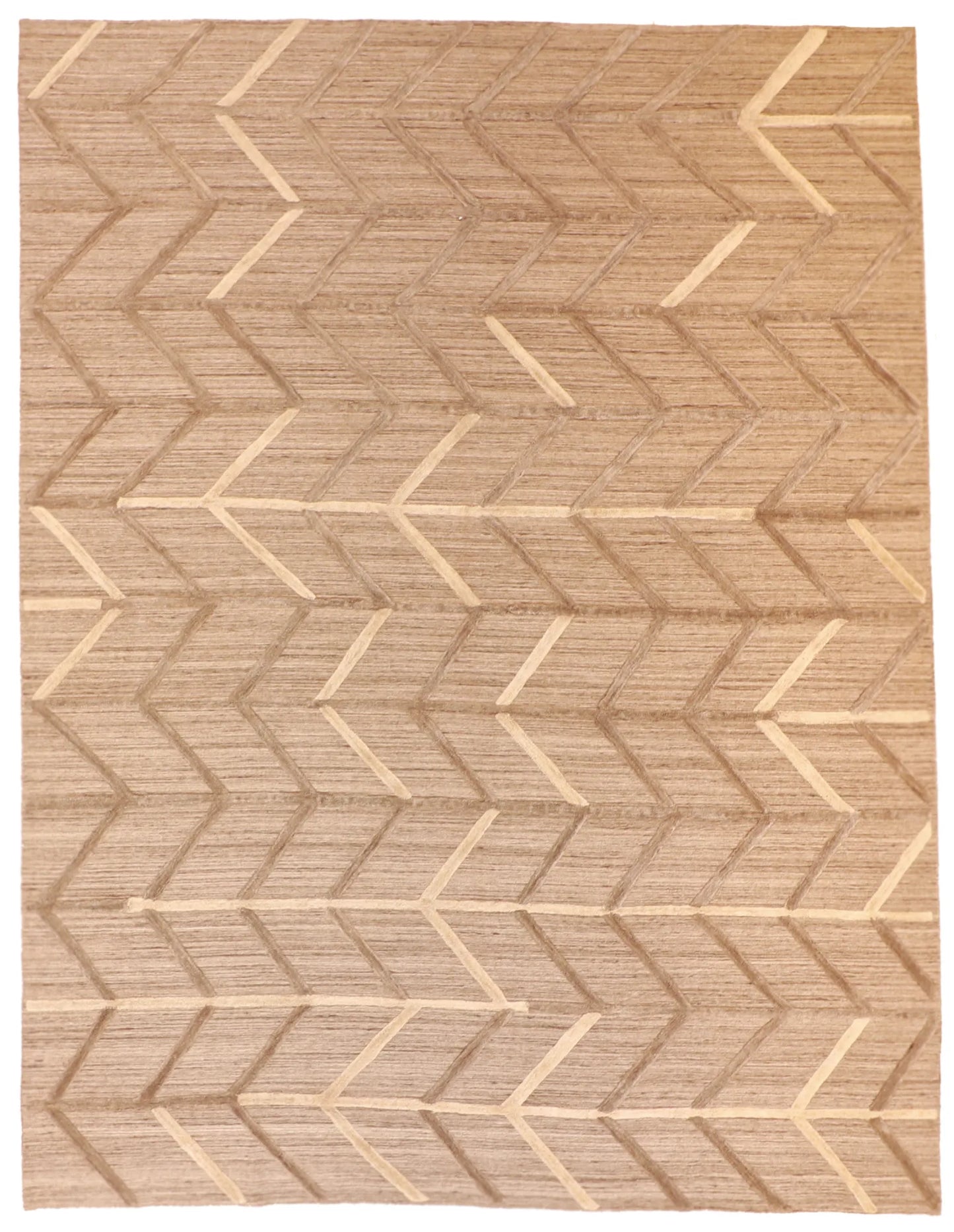 9 x12 - Modern Fine/Silk All Over Rectangle - Hand Knotted Rug — 62015