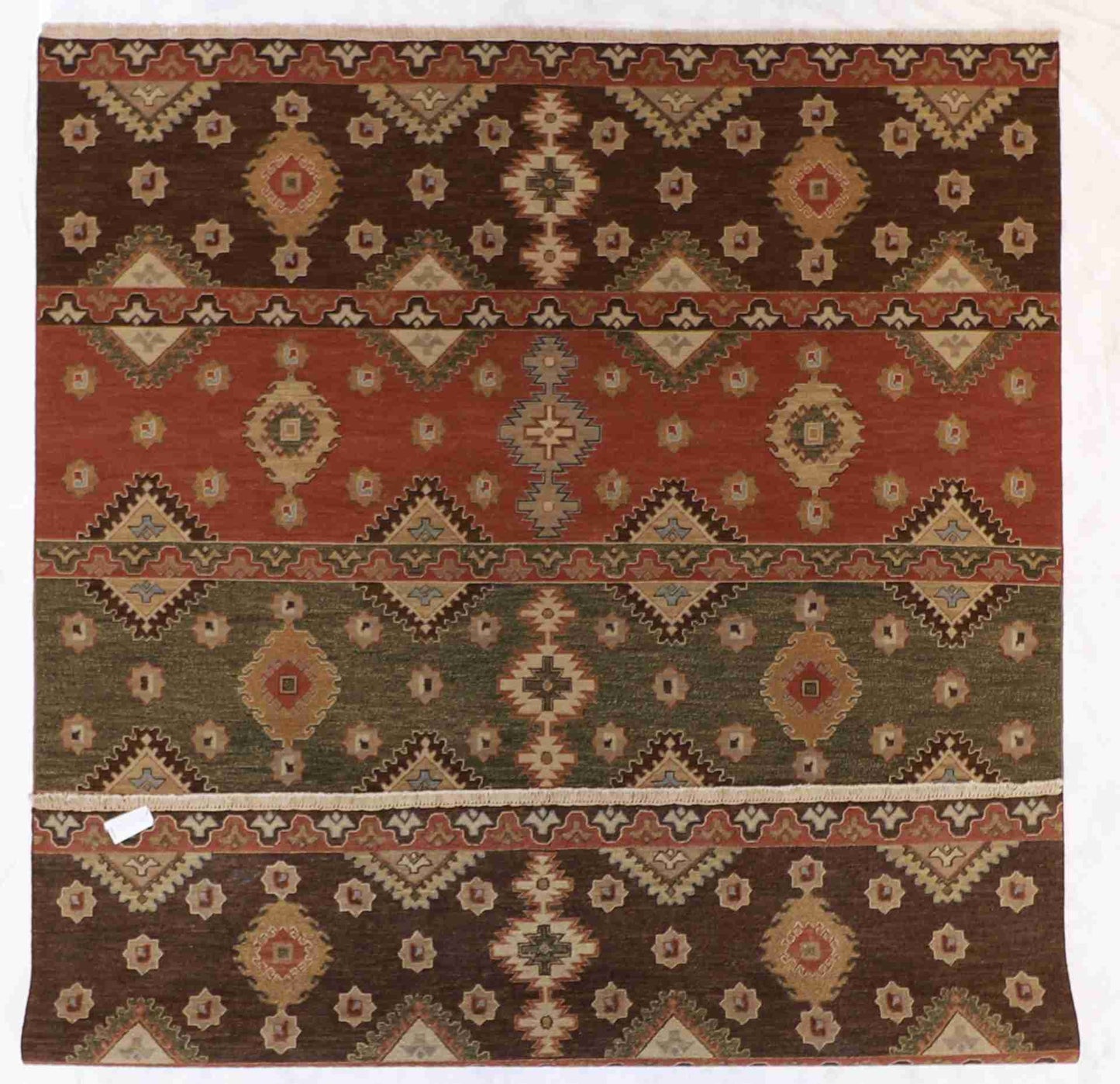 W 7.10 - L 9.10 - Soumak Wool Traditional Rectangle - Finest Hand-Knotted Quality Wool - 62030