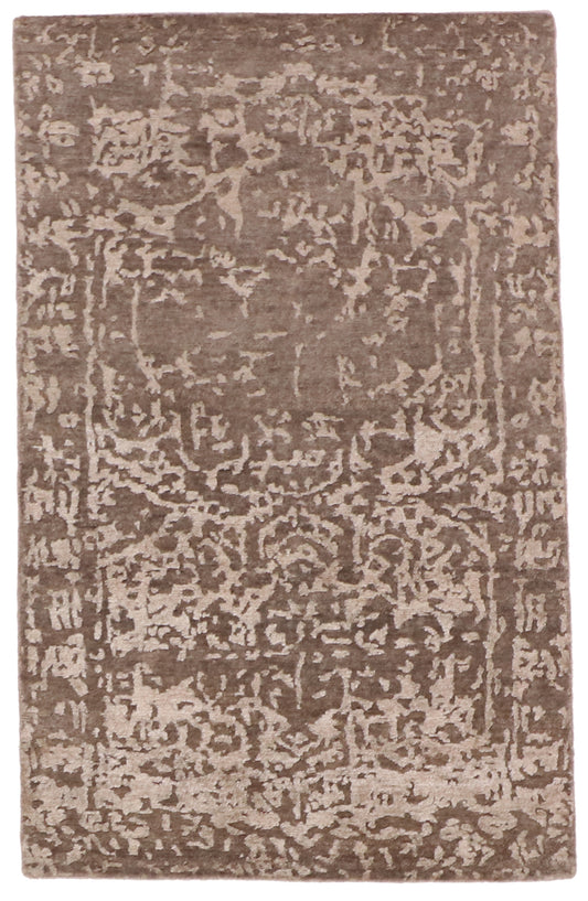 3x5 - Modern Silk Wool All Over Rectangle - Hand Knotted Rug