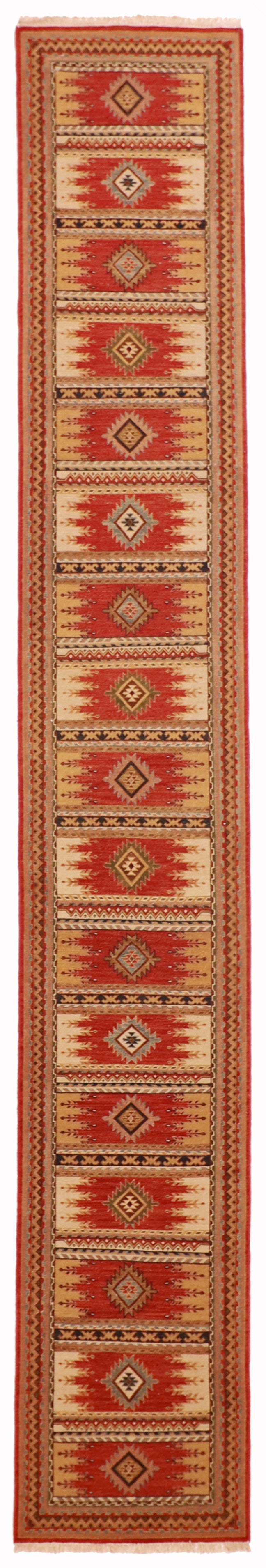 Runner - Karajeh Fine All Over Rectangle - Hand Knotted Rug