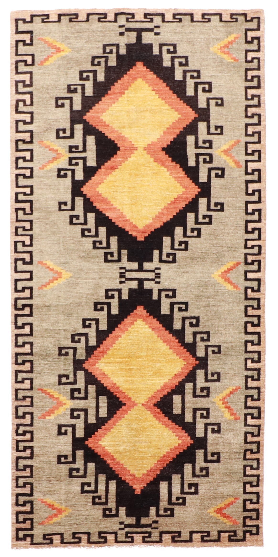 4.7 x 9.7 Wide Runner - Mountain Modern Fine/Wool All Over Rectangle - Hand Knotted Rug — 62140