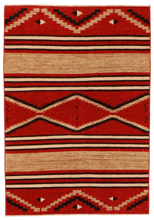 4x6 - Mountain  Modern Fine All Over Rectangle - Hand Knotted Rug