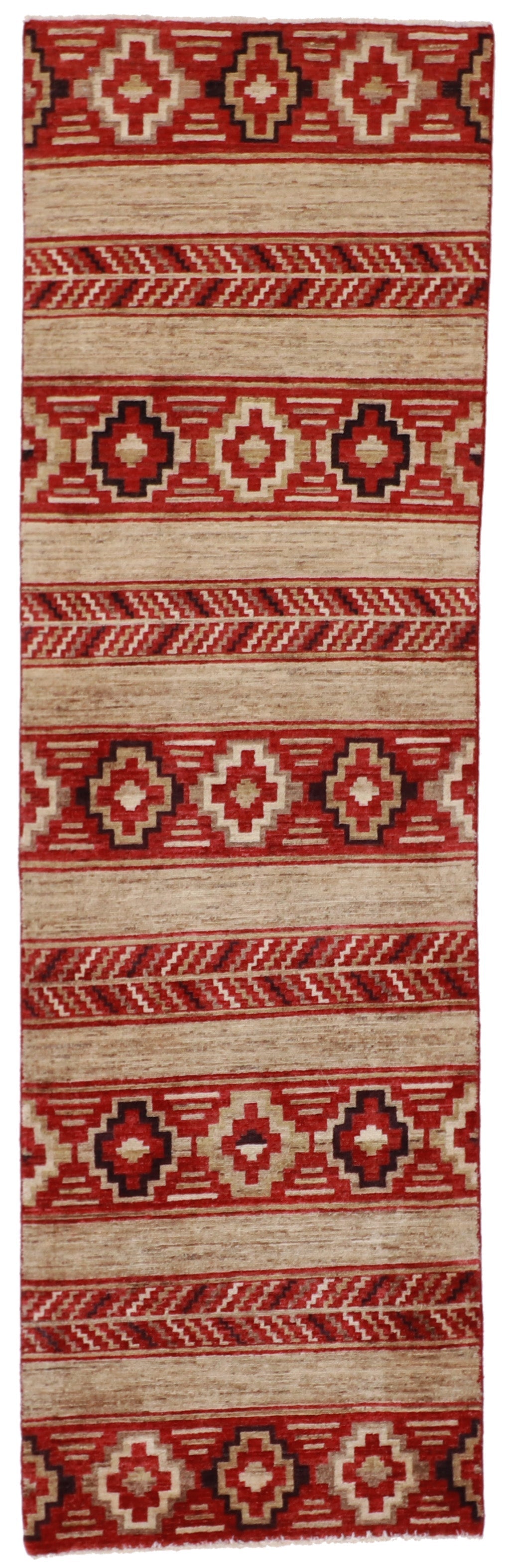 2.6 x 8.1 Runner - Mountain Modern Fine/Wool All Over Rectangle - Hand Knotted Rug — 62189
