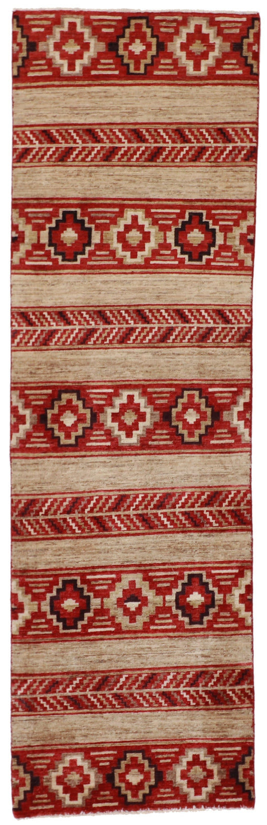 2.6 x 8.1 Runner - Mountain Modern Fine/Wool All Over Rectangle - Hand Knotted Rug — 62189