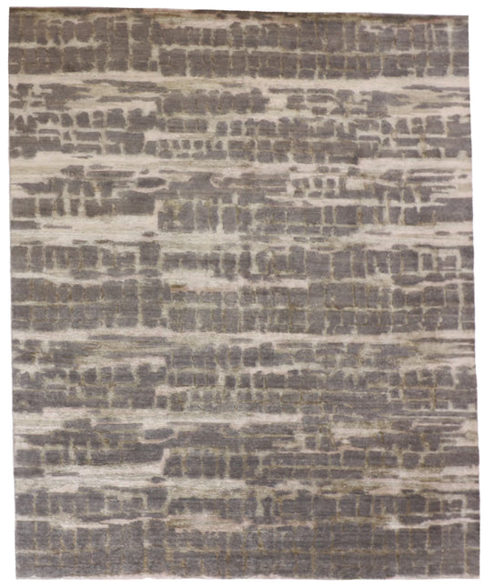 8x10 - Modern Wool All Over Rectangle - Hand Knotted Rug — 62246
