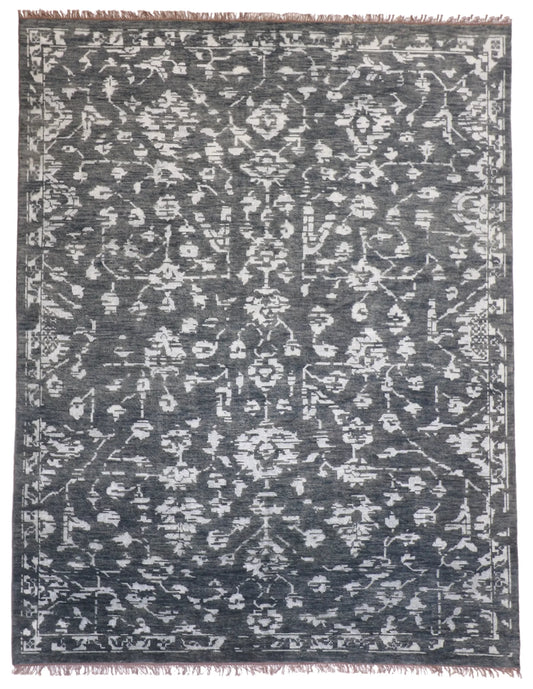 8x10 - Modern Fine/Wool/Silk All Over Rectangle - Hand Knotted Rug — 62250
