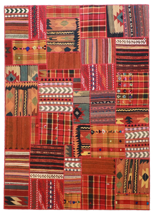 5x7 - Modern Fine All Over Rectangle - Hand Knotted Rug — 62321