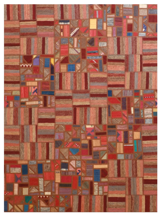 6x9 - Modern Wool All Over Rectangle - Hand Knotted Rug — 62326