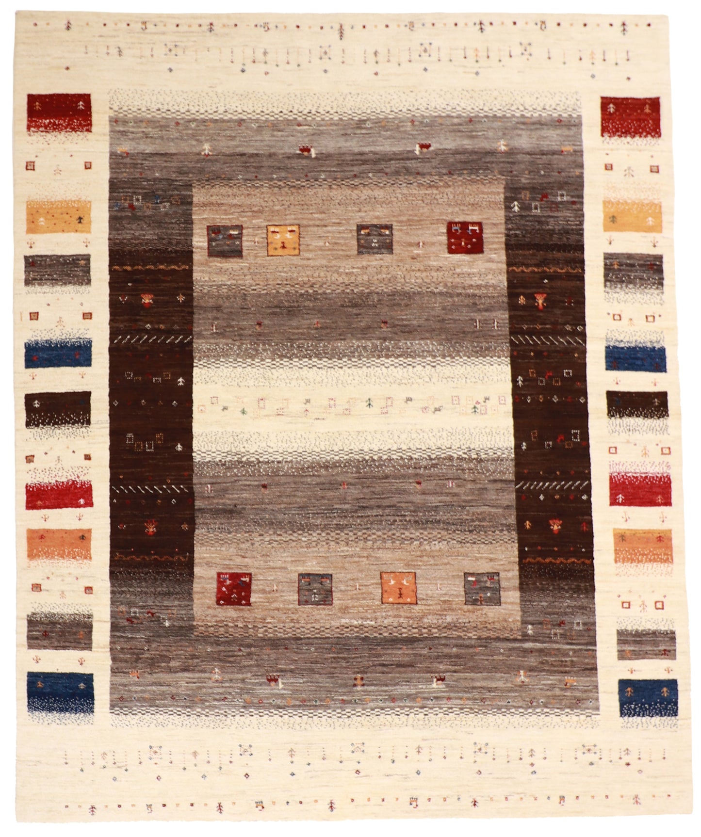 8x10 - Qash Qulie Wool All Over Rectangle - Hand Knotted Rug