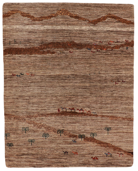 5x7 - Qash Qulie Fine/Wool All Over Rectangle - Hand Knotted Rug