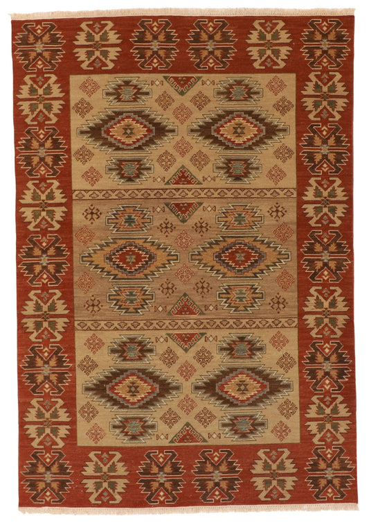 5x7- Serapie Fine/Wool All Over Rectangle - Hand Knotted Rug