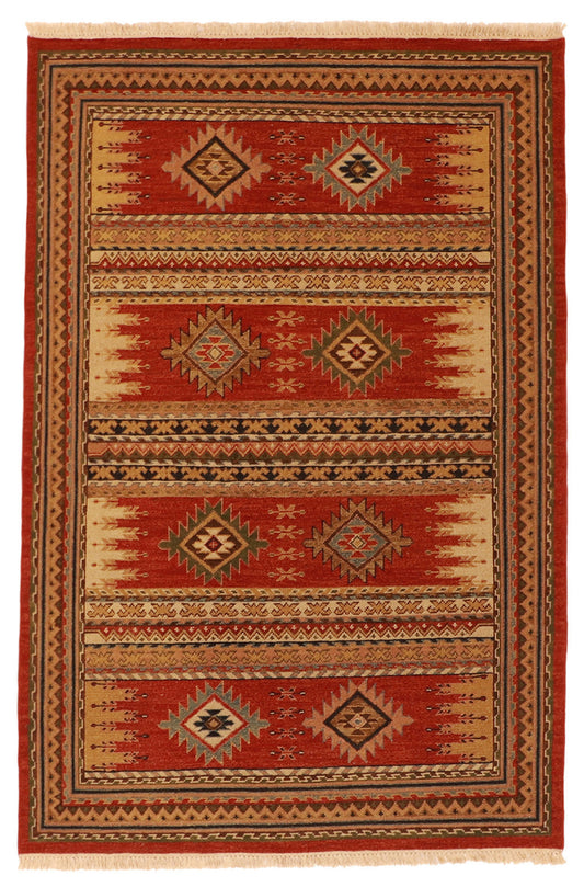 4x6 - Heriz Fine/Wool All Over Rectangle - Hand Knotted Rug