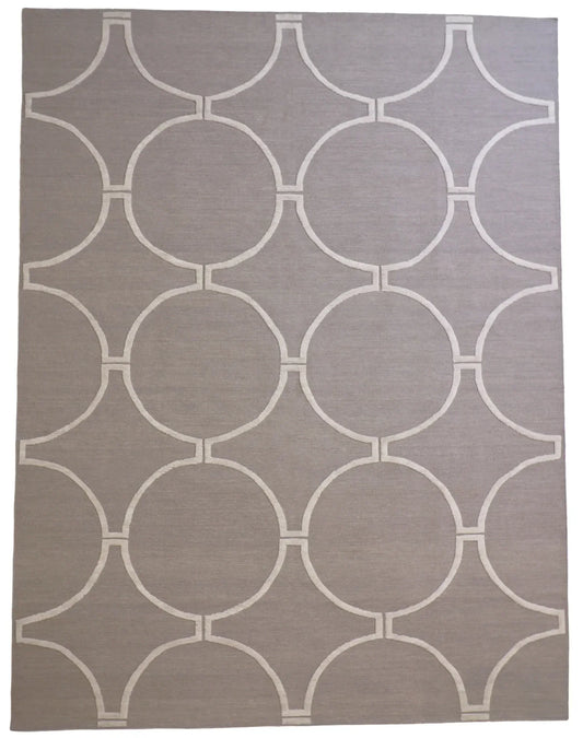 9x12 - Modern Fine All Over Rectangle - Hand Knotted Rug — 62652