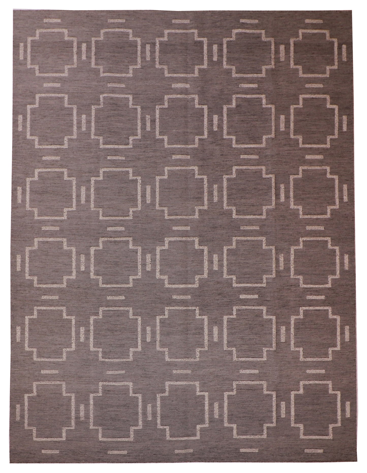 9x12 - Modern Fine/Wool All Over Rectangle - Hand Knotted Rug