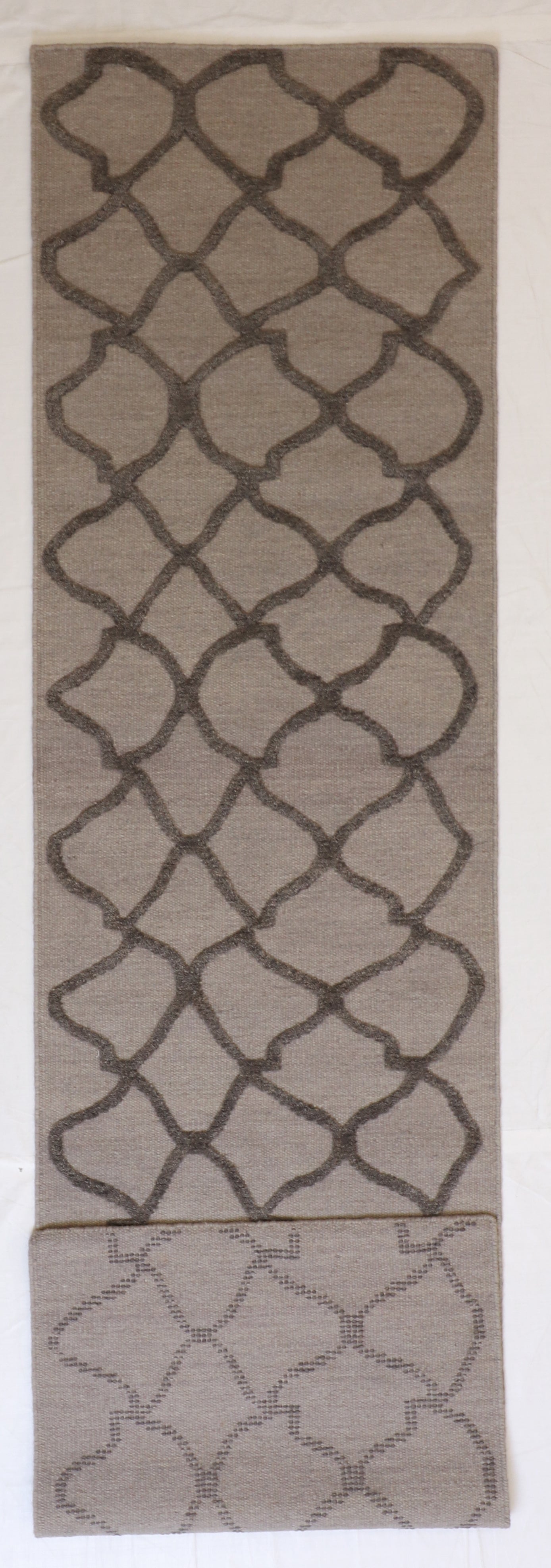 Runner - Modern Fine All Over Rectangle - Hand Knotted Rug — 62717