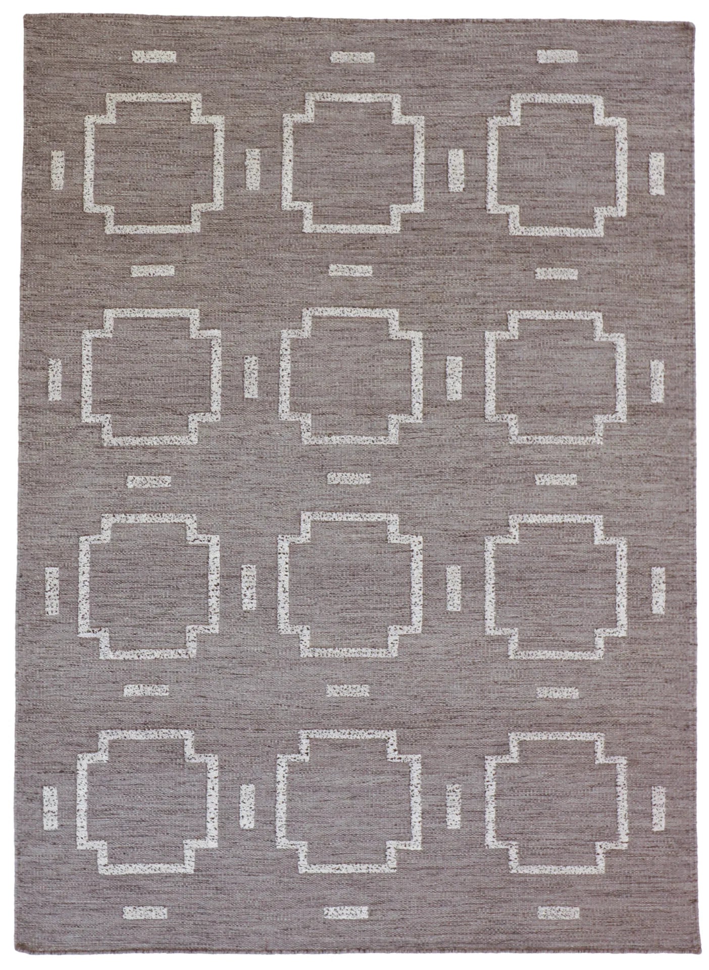 5x7 - Modern Fine/Wool All Over Rectangle - Hand Knotted Rug — 62744