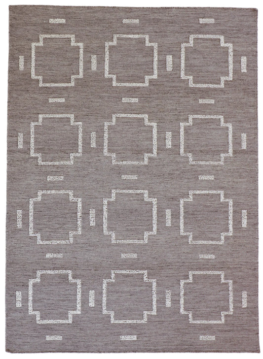 5x7 - Modern Fine/Wool All Over Rectangle - Hand Knotted Rug — 62744