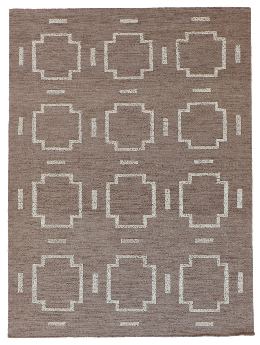 5x7 - Modern Fine All Over Rectangle - Hand Knotted Rug