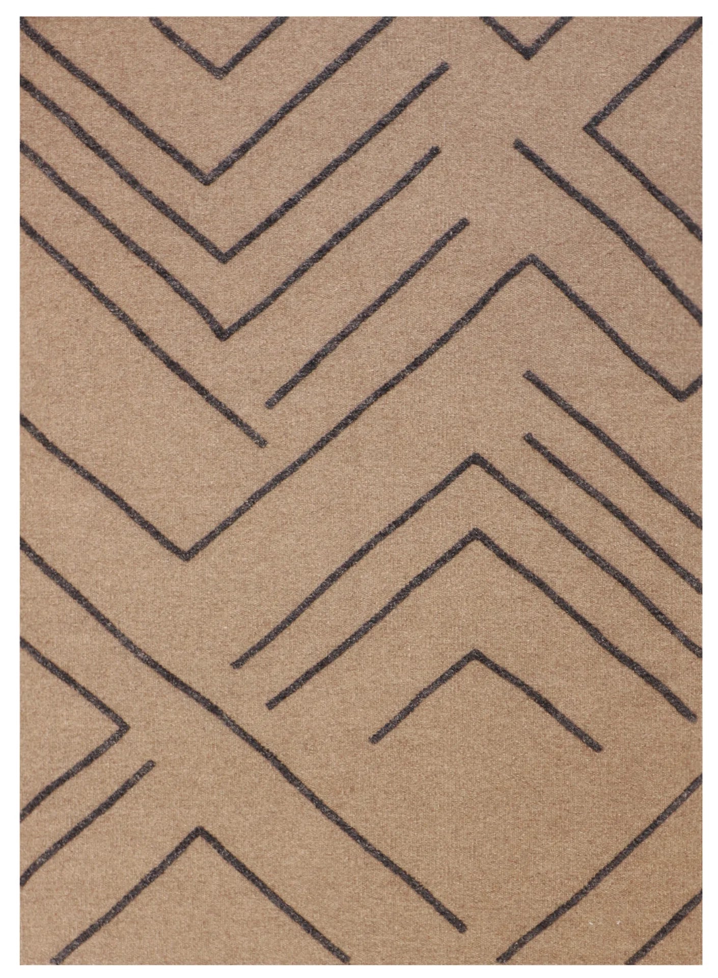 5x7 - Modern Fine/Wool All Over Rectangle - Hand Knotted Rug — 62752