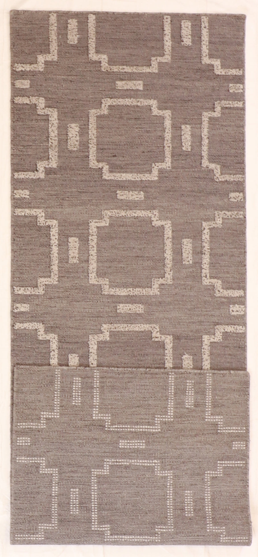 Runner - Modern Fine/Wool All Over Rectangle - Hand Knotted Rug — 62756