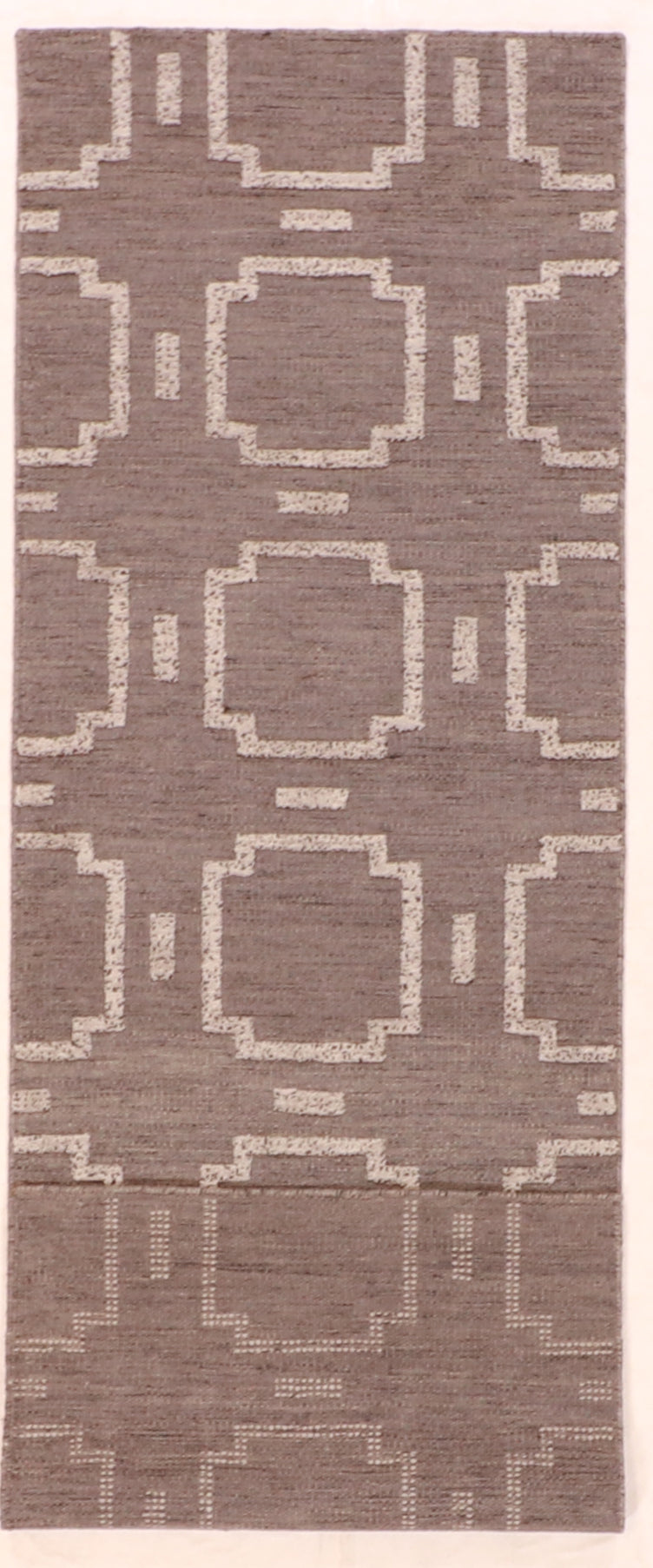 Runner - Modern Kilim India Fine All Over Rectangle - Hand Knotted Rug — 62757