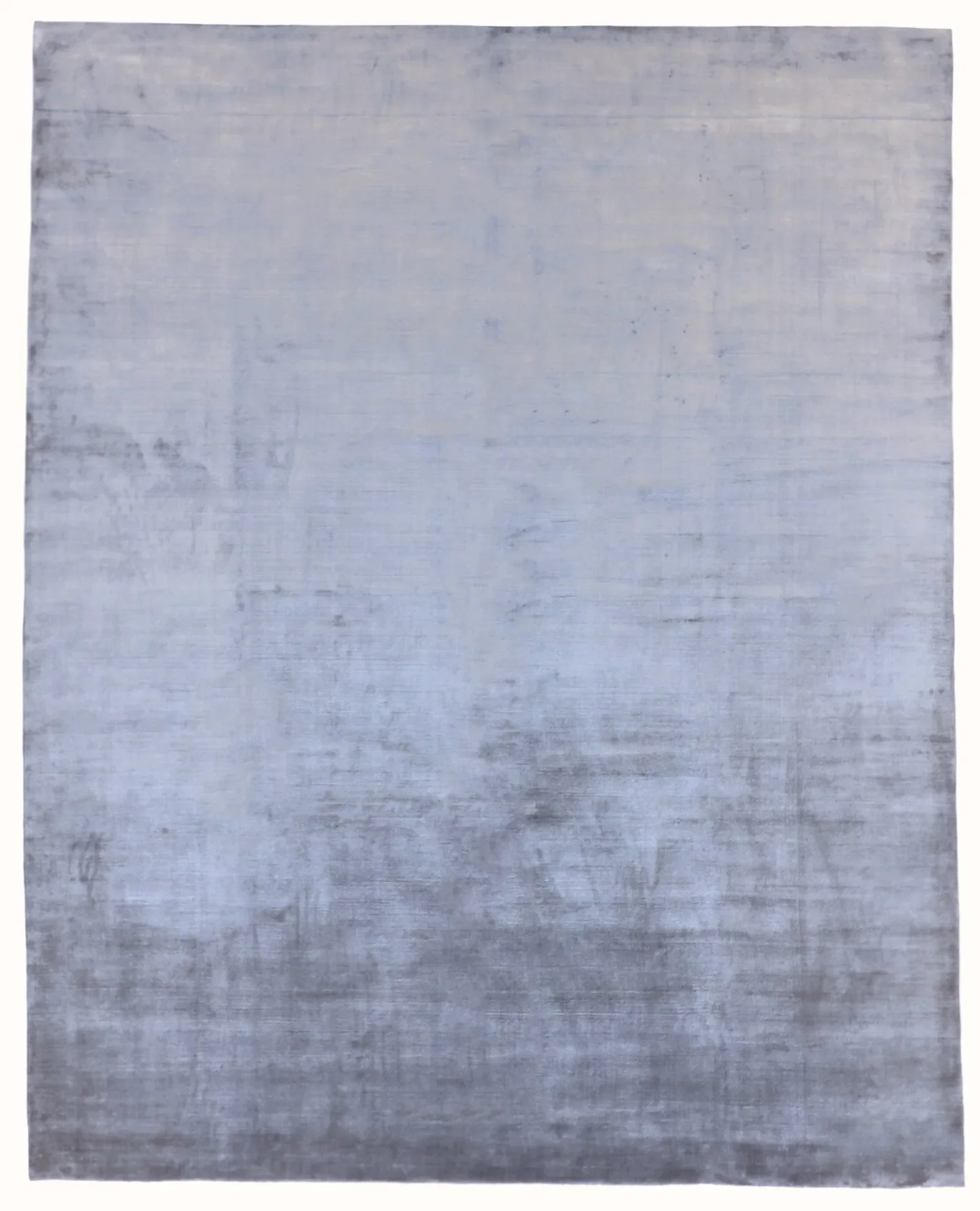 W 8.2 - L 10.2 - Modern Silk Contemporary Rectangle - Finest Hand-Knotted Quality Wool - 62866