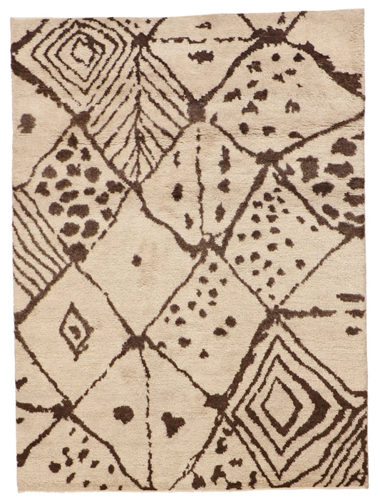 5x7 - Moroccan Fine/Wool All Over Rectangle - Hand Knotted Rug — 62941