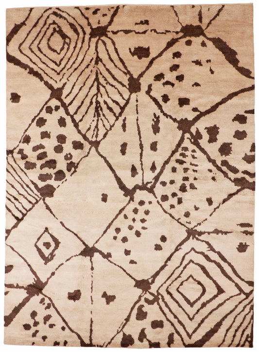 10x14 - Moroccan Fine/Wool All Over Rectangle - Hand Knotted Rug — 62947