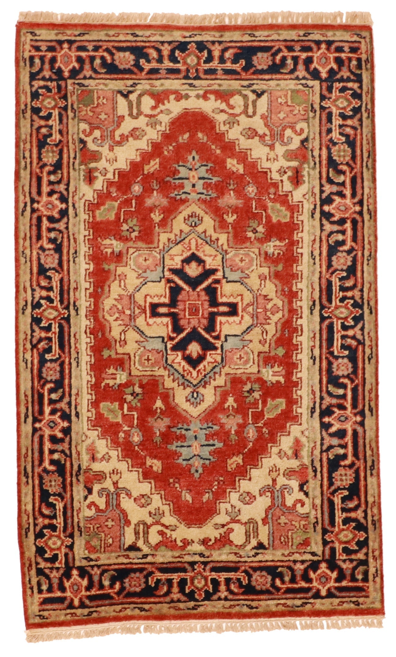 3x5 - Serapie Wool Geometric Rectangle - Hand Knotted Rug