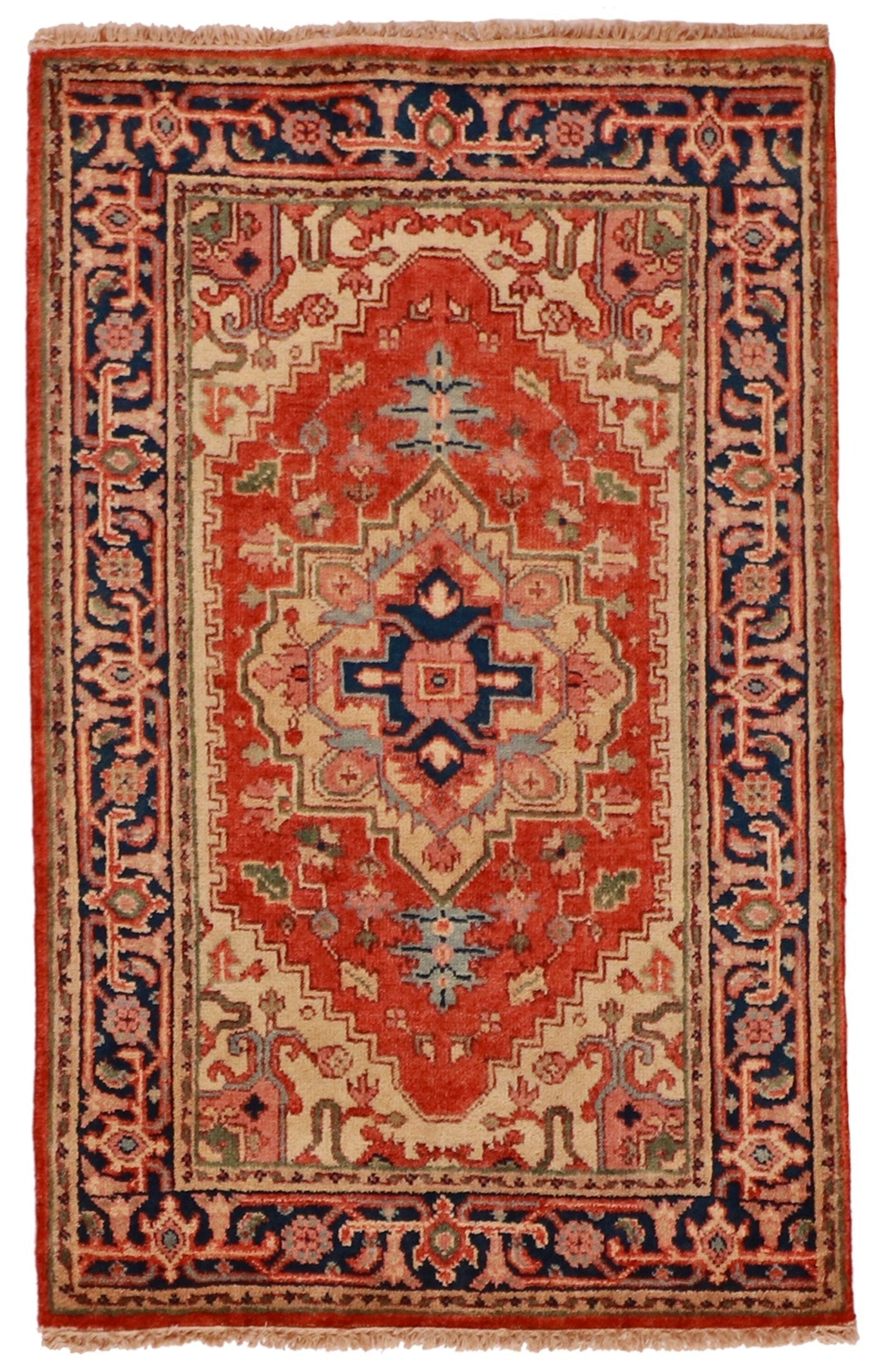3x5 - Serapie Wool Geometric Rectangle - Hand Knotted Rug