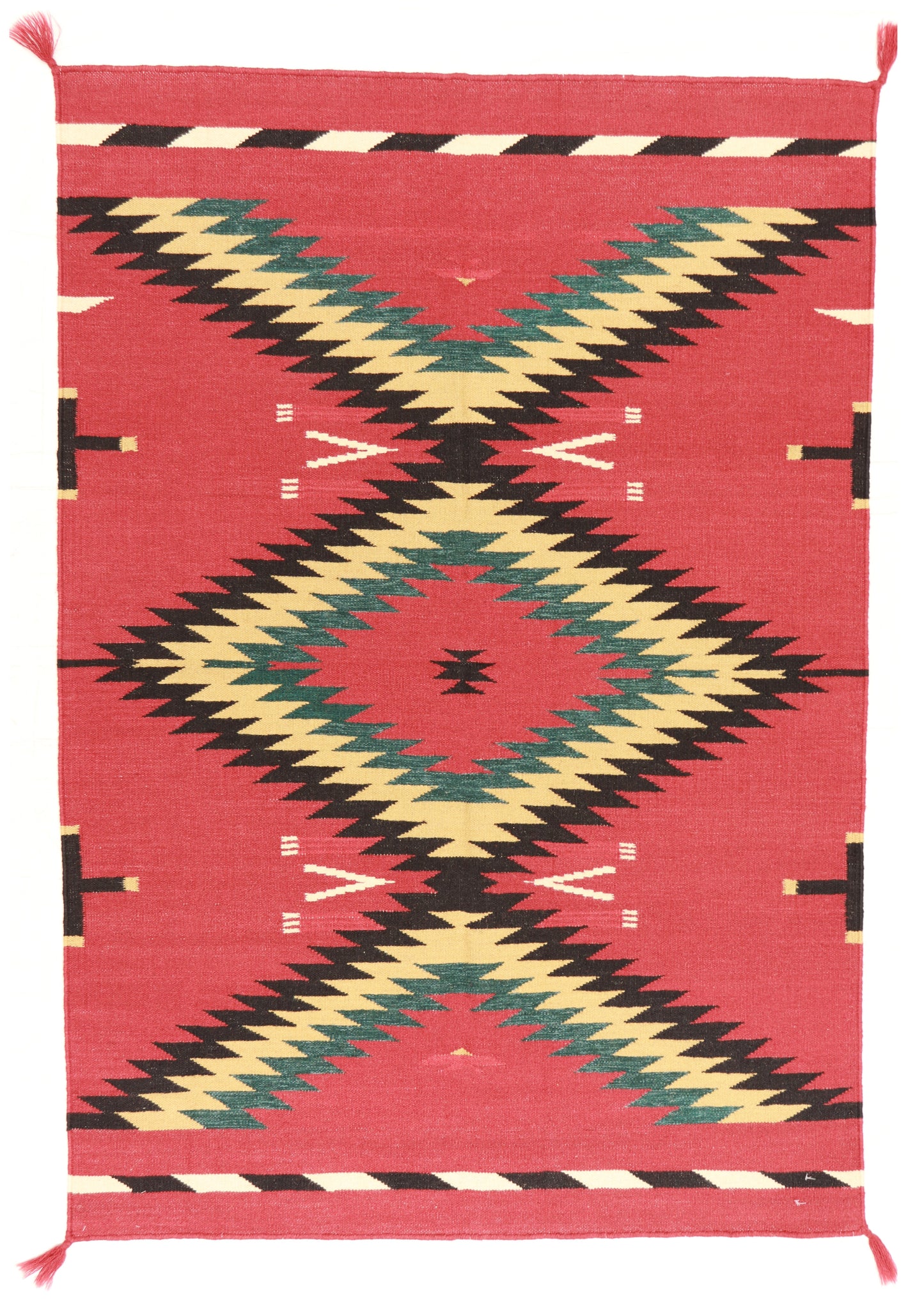 4x6 - Navajo Fine/Wool Geometric Rectangle - Hand Knotted Rug
