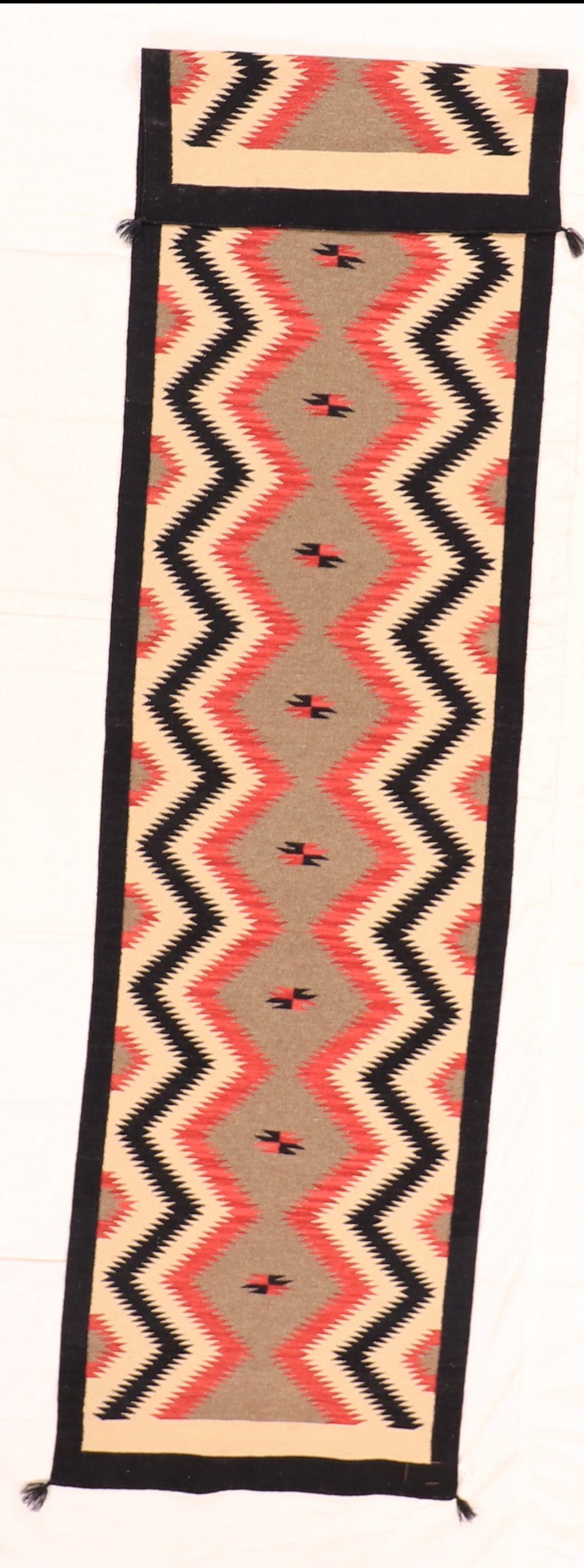 Runner - Navajo Fine/Wool Geometric Rectangle - Hand Knotted Rug