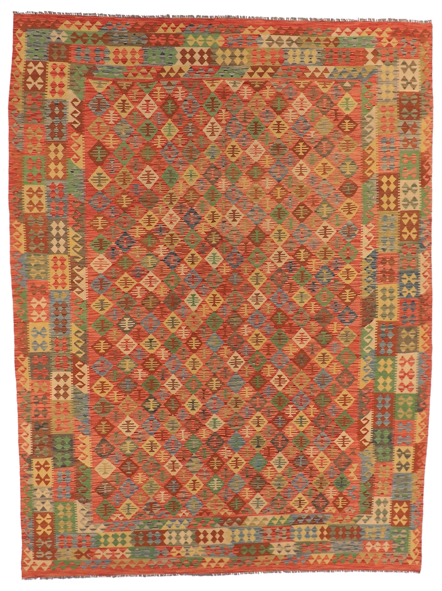 9x12 - Kilim Fine/Wool All Over Rectangle - Hand Knotted Rug