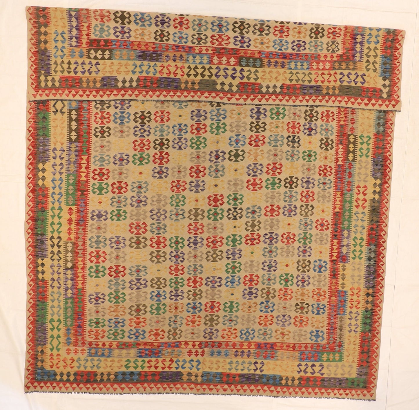 10x13 - Kilim Fine/Wool All Over Rectangle - Hand Knotted Rug