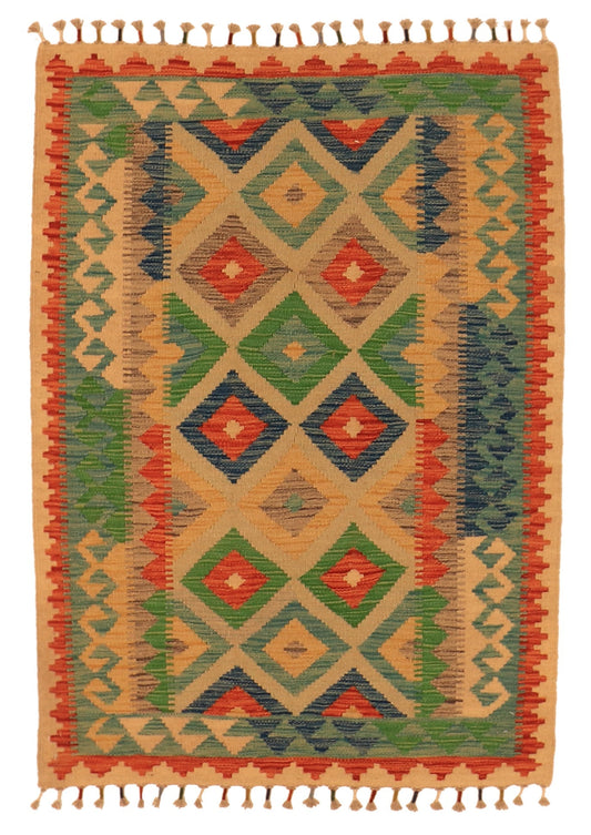 3x5 - Kilim Fine/Wool All Over Rectangle - Hand Knotted Rug