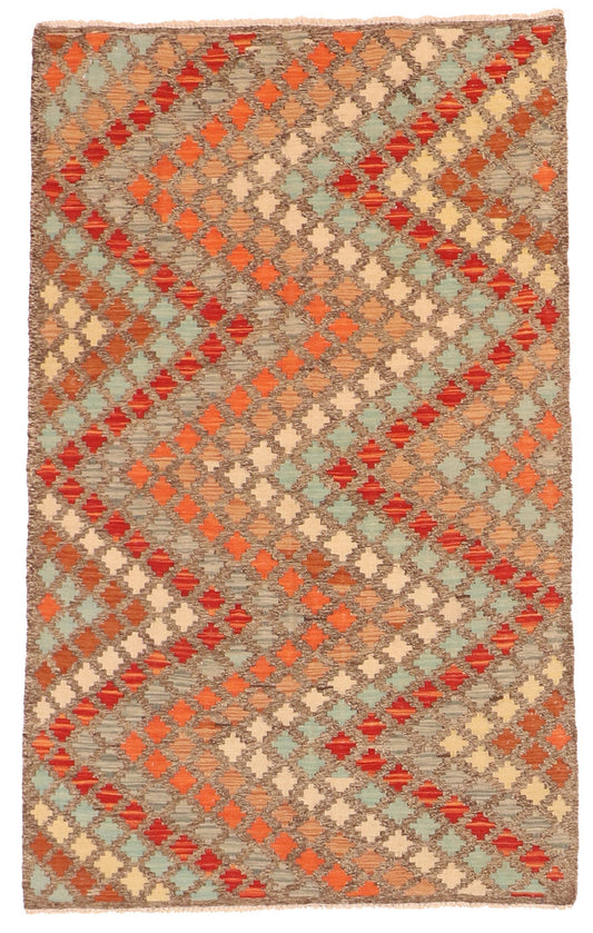 4x6 - Kilim Fine/Wool All Over Rectangle - Hand Knotted Rug