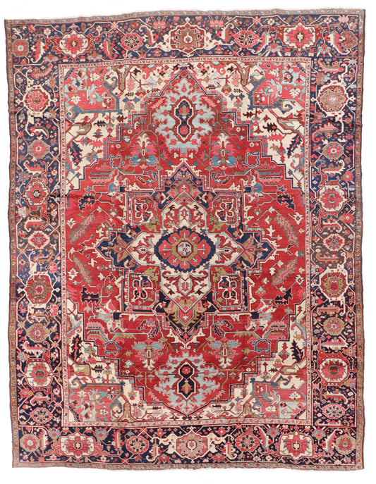 10 x 14 - Serapie Antique Fine/Wool All Over Rectangle - Hand Knotted Rug