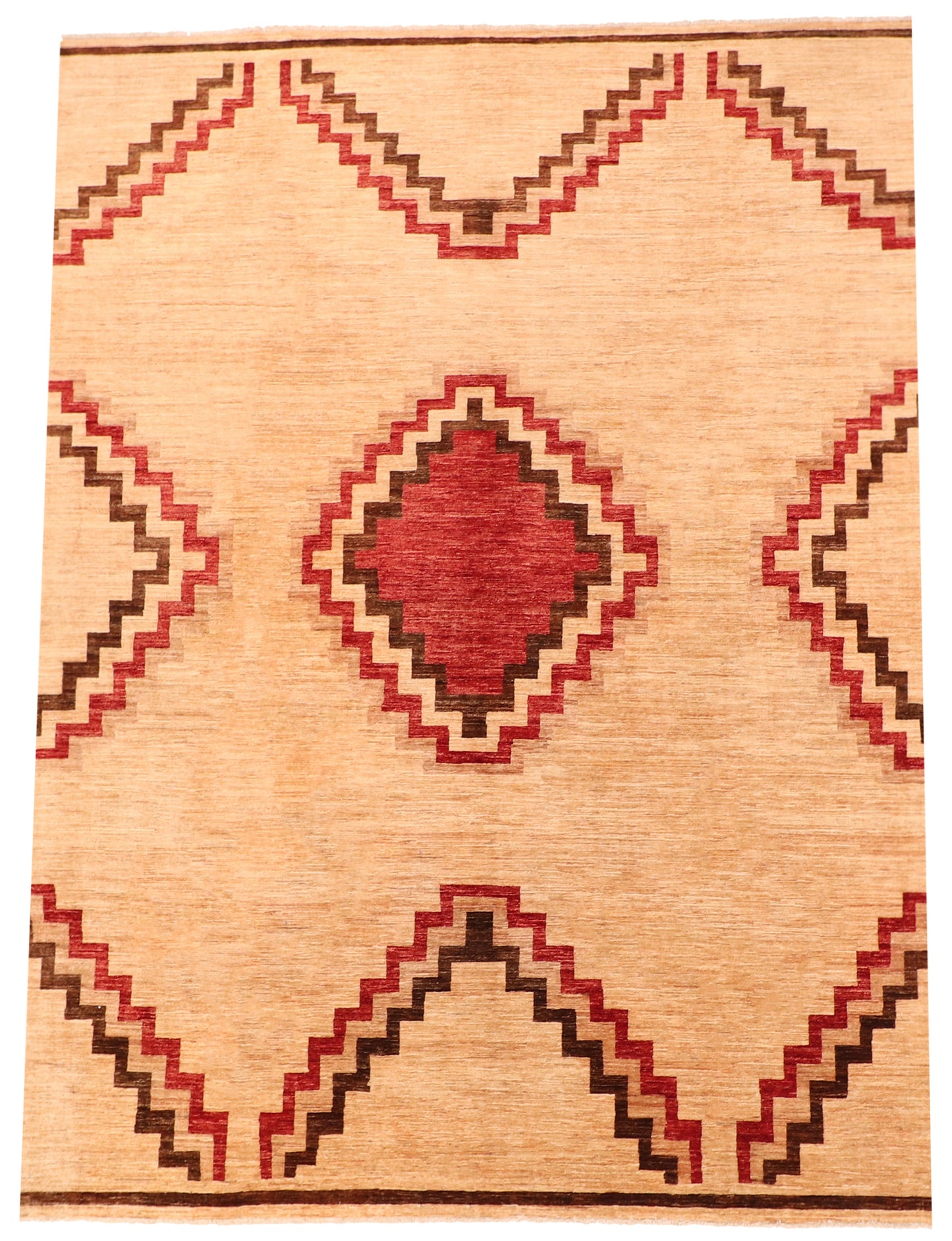 W 8.11 L 11.10 Mountain Modern 100% Wool Handmade All Over Geometric Design - 63936