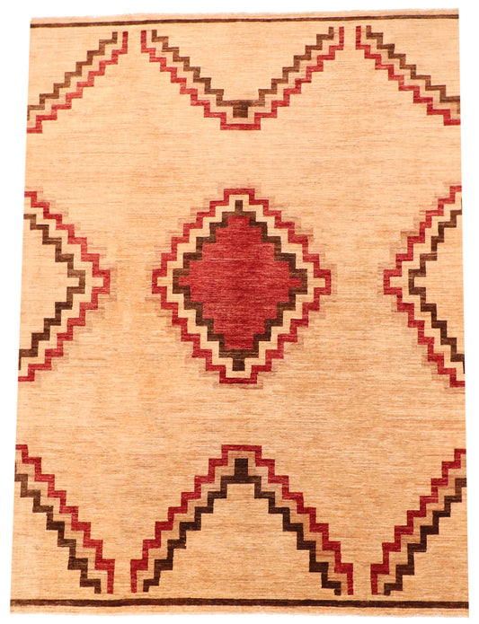 W 8.11 L 11.10 Mountain Modern 100% Wool Handmade All Over Geometric Design - 63936